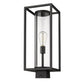 Z-Lite Dunbroch 8" W x 20" H 1-Light Black Outdoor Post Mount Fixture With Clear Glass Shade