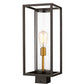 Z-Lite Dunbroch 8" W x 20" H 1-Light Deep Bronze and Outdoor Brass Outdoor Post Mount Fixture With Clear Glass Shade