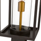 Z-Lite Dunbroch 8" W x 20" H 1-Light Deep Bronze and Outdoor Brass Outdoor Post Mount Fixture With Clear Glass Shade