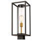 Z-Lite Dunbroch 8" W x 20" H 1-Light Deep Bronze and Outdoor Brass Outdoor Post Mount Fixture With Clear Glass Shade