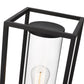 Z-Lite Dunbroch 8" W x 22" H 1-Light Black Outdoor Post Mount Fixture With Clear Glass Shade