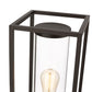 Z-Lite Dunbroch 8" W x 22" H 1-Light Deep and Outdoor Brass Bronze Outdoor Post Mount Fixture With Clear Glass Shade