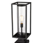 Z-Lite Dunbroch 8" W x 23" H 1-Light Black Outdoor Pier Mounted Fixture and Square Pier Mount Hardware With Clear Glass Shade