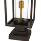 Z-Lite Dunbroch 8" W x 23" H 1-Light Deep Bronze and Outdoor Brass Outdoor Pier Mounted Fixture and Square Pier Mount Hardware With Clear Glass Shade
