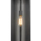 Z-Lite Dunbroch 8" W x 24" H 1-Light Black Aluminum Outdoor Wall Sconce With Clear Glass Shade