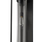 Z-Lite Dunbroch 8" W x 24" H 1-Light Black Aluminum Outdoor Wall Sconce With Clear Glass Shade