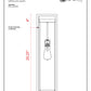 Z-Lite Dunbroch 8" W x 24" H 1-Light Black Aluminum Outdoor Wall Sconce With Clear Glass Shade