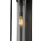 Z-Lite Dunbroch 8" W x 24" H 1-Light Black Aluminum Outdoor Wall Sconce With Clear Glass Shade