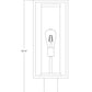 Z-Lite Dunbroch 8" W x 24" H 1-Light Black Outdoor Pier Mounted Fixture and Square Pier Mount Hardware With Clear Glass Shade