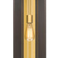 Z-Lite Dunbroch 8" W x 24" H 1-Light Deep Bronze and Outdoor Brass Aluminum Outdoor Wall Sconce With Clear Glass Shade