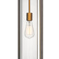 Z-Lite Dunbroch 8" W x 24" H 1-Light Deep Bronze and Outdoor Brass Aluminum Outdoor Wall Sconce With Clear Glass Shade