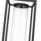 Z-Lite Dunbroch 8" W x 26" H 1-Light Black Outdoor Post Mount Fixture With Clear Glass Shade