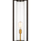 Z-Lite Dunbroch 8" W x 26" H 1-Light Deep Bronze and Outdoor Brass Outdoor Post Mount Fixture With Clear Glass Shade