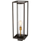 Z-Lite Dunbroch 8" W x 26" H 1-Light Deep Bronze and Outdoor Brass Outdoor Post Mount Fixture With Clear Glass Shade