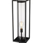 Z-Lite Dunbroch 8" W x 28" H 1-Light Black Outdoor Post Mount Fixture With Clear Glass Shade