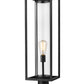 Z-Lite Dunbroch 8" W x 28" H 1-Light Black Outdoor Post Mount Fixture With Clear Glass Shade