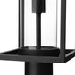 Z-Lite Dunbroch 8" W x 28" H 1-Light Black Outdoor Post Mount Fixture With Clear Glass Shade