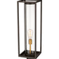 Z-Lite Dunbroch 8" W x 28" H 1-Light Deep Bronze and Outdoor Brass Outdoor Post Mount Fixture With Clear Glass Shade