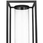 Z-Lite Dunbroch 8" W x 29" H 1-Light Black Outdoor Pier Mounted Fixture and Square Pier Mount Hardware With Clear Glass Shade