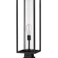 Z-Lite Dunbroch 8" W x 29" H 1-Light Black Outdoor Pier Mounted Fixture and Square Pier Mount Hardware With Clear Glass Shade