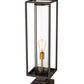 Z-Lite Dunbroch 8" W x 29" H 1-Light Deep Bronze and Outdoor Brass Outdoor Pier Mounted Fixture and Square Pier Mount Hardware With Clear Glass Shade