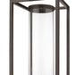 Z-Lite Dunbroch 8" W x 29" H 1-Light Deep Bronze and Outdoor Brass Outdoor Pier Mounted Fixture and Square Pier Mount Hardware With Clear Glass Shade