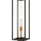 Z-Lite Dunbroch 8" W x 29" H 1-Light Deep Bronze and Outdoor Brass Outdoor Pier Mounted Fixture and Square Pier Mount Hardware With Clear Glass Shade