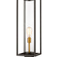 Z-Lite Dunbroch 8" W x 29" H 1-Light Deep Bronze and Outdoor Brass Outdoor Pier Mounted Fixture and Square Pier Mount Hardware With Clear Glass Shade