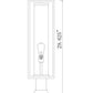 Z-Lite Dunbroch 8" W x 30" H 1-Light Black Outdoor Pier Mounted Fixture and Round Pier Mount Hardware With Clear Glass Shade