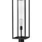 Z-Lite Dunbroch 8" W x 30" H 1-Light Black Outdoor Pier Mounted Fixture and Square Pier Mount Hardware With Clear Glass Shade