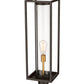 Z-Lite Dunbroch 8" W x 30" H 1-Light Deep Bronze and Outdoor Brass Outdoor Pier Mounted Fixture and Round Pier Mount Hardware With Clear Glass Shade