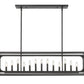 Z-Lite Easton 13" 13-Light Matte Black Steel Island Light