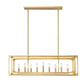 Z-Lite Easton 13" 9-Light Rubbed Brass Steel Island Light
