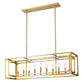 Z-Lite Easton 13" 9-Light Rubbed Brass Steel Island Light