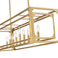 Z-Lite Easton 13" 9-Light Rubbed Brass Steel Island Light