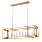 Z-Lite Easton 13" 9-Light Rubbed Brass Steel Island Light