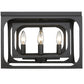 Z-Lite Easton 15" 4-Light Matte Black Steel Flush Mount Lighting