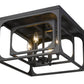 Z-Lite Easton 15" 4-Light Matte Black Steel Flush Mount Lighting