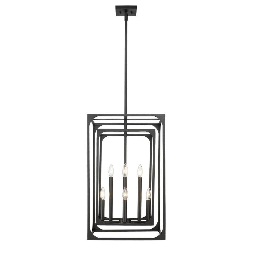 Z-Lite Easton 17" 8-Light Matte Black Chandelier