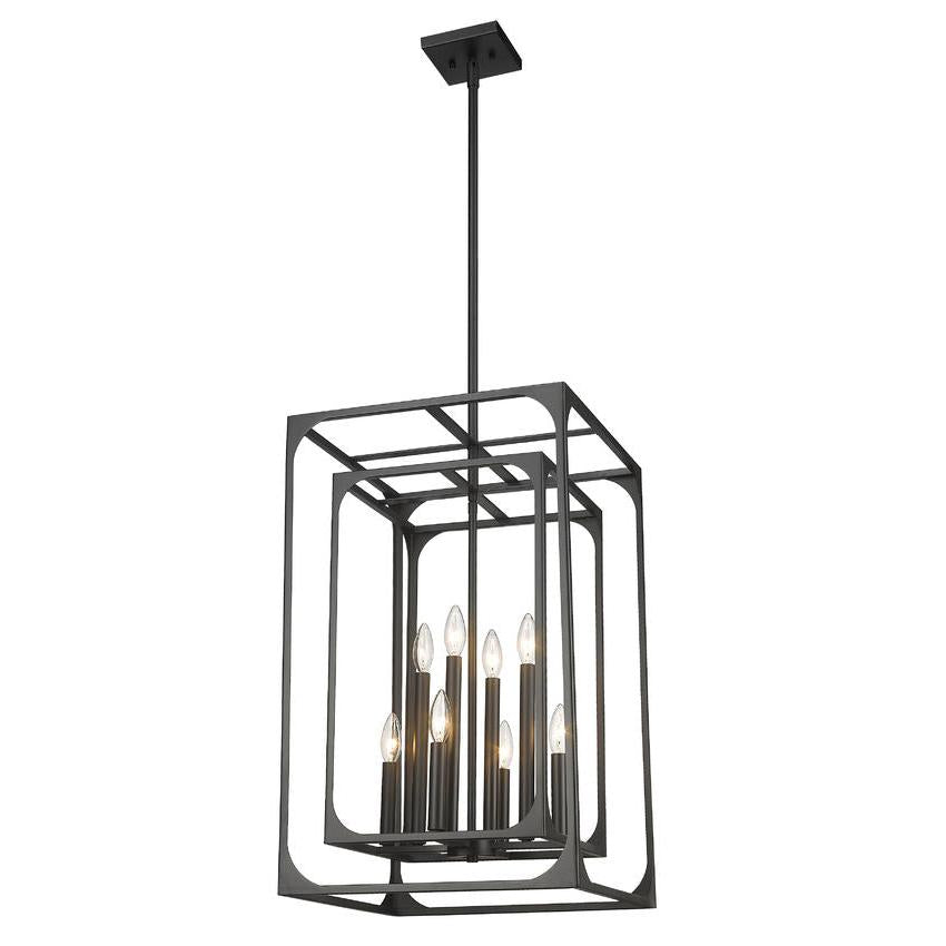 Z-Lite Easton 17" 8-Light Matte Black Chandelier