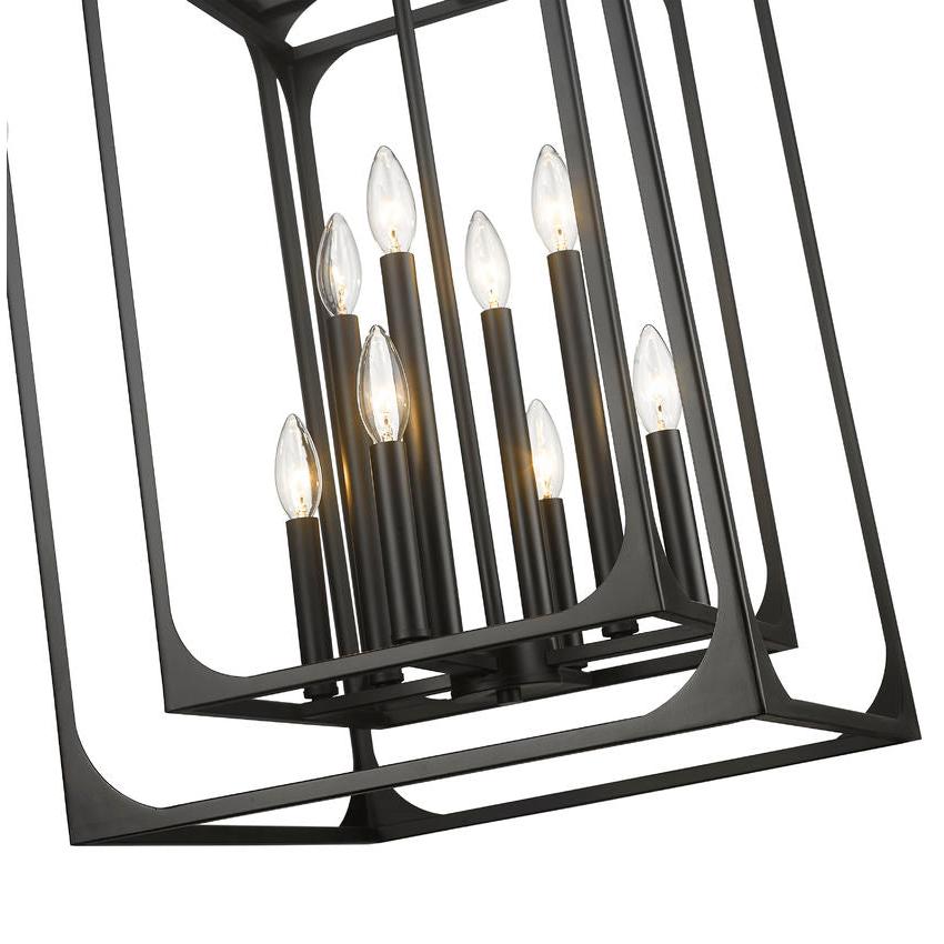 Z-Lite Easton 17" 8-Light Matte Black Chandelier