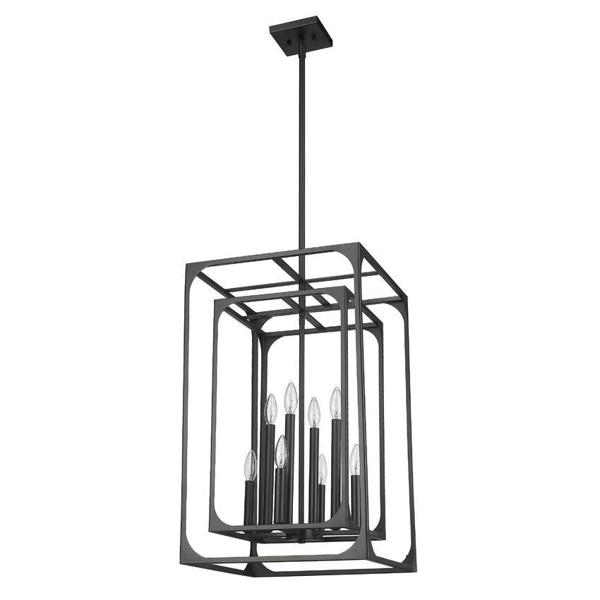 Z-Lite Easton 17" 8-Light Matte Black Chandelier