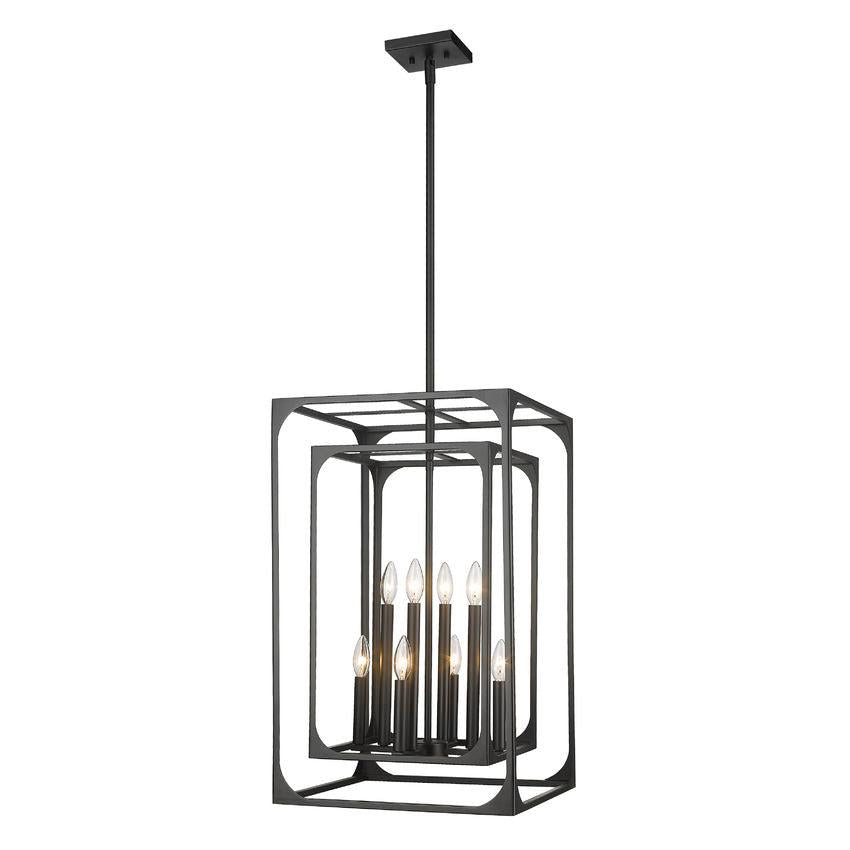 Z-Lite Easton 17" 8-Light Matte Black Chandelier