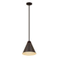 Z-Lite Eaton 12" 1-Light Bronze Plate Iron Pendant Light