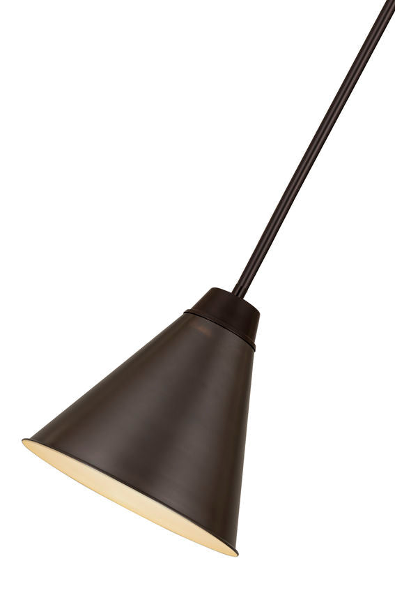 Z-Lite Eaton 12" 1-Light Bronze Plate Iron Pendant Light