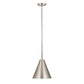 Z-Lite Eaton 12" 1-Light Brushed Nickel Iron Pendant Light