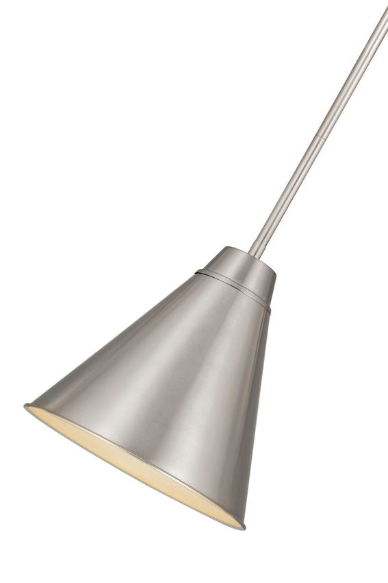 Z-Lite Eaton 12" 1-Light Brushed Nickel Iron Pendant Light