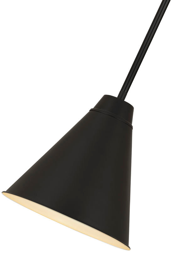 Z-Lite Eaton 12" 1-Light Matte Black Iron Pendant Light