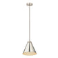 Z-Lite Eaton 12" 1-Light Polished Nickel Iron Pendant Light