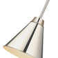Z-Lite Eaton 12" 1-Light Polished Nickel Iron Pendant Light
